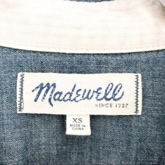 Madewell Perfect Chambray Denim Button Up Shirt - Picture 3 of 8